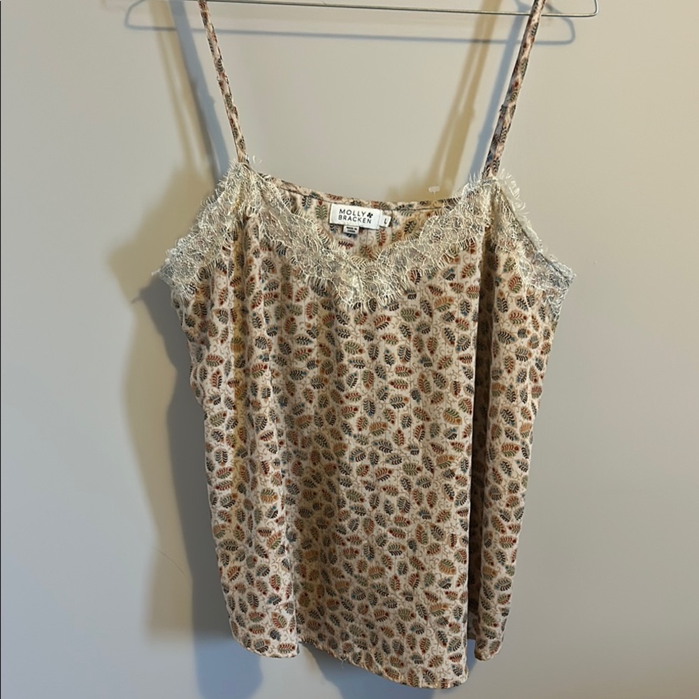 Molly Bracken Cream Fitted Sleeveless Camisole